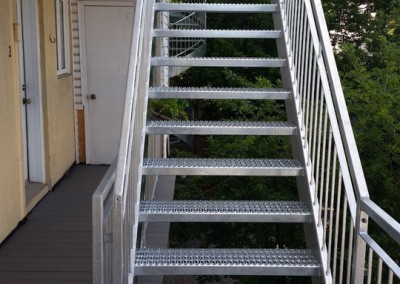 Fabricant d’escalier extérieur, escalier intérieur et rampe d’escalier à Québec - 469 St-Germain - Métal Gilles Allard inc.